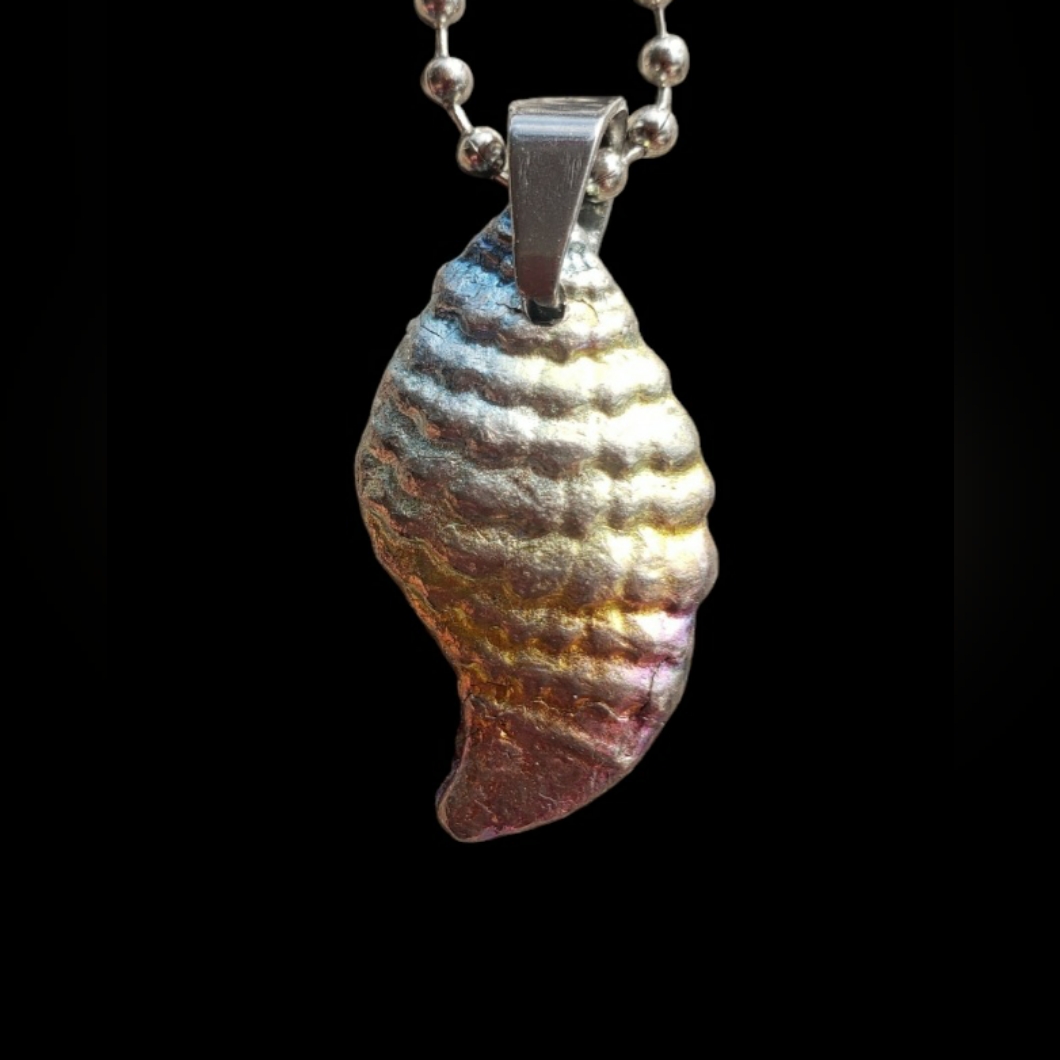 Bismuth Shell Pendant Necklace